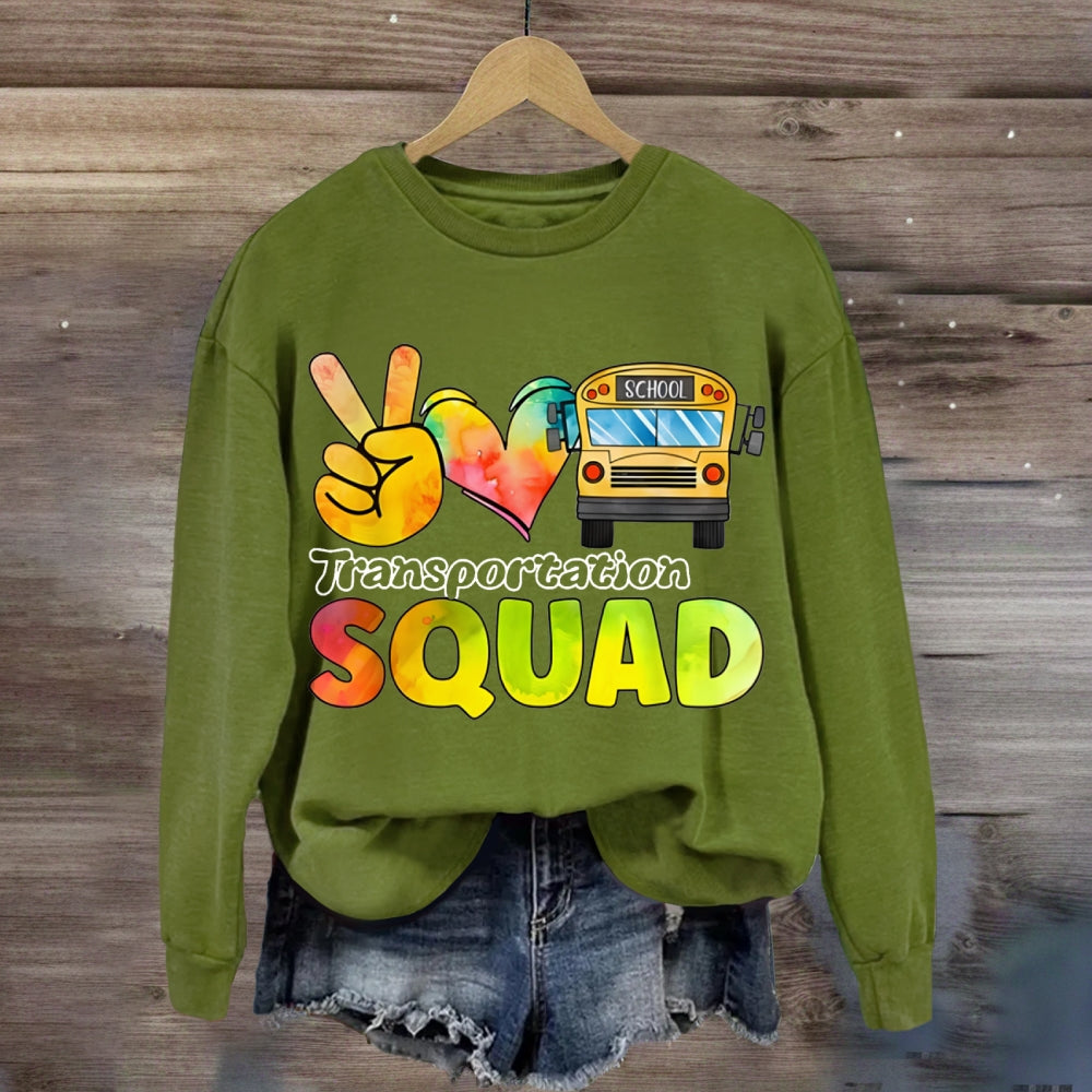 School Bus Driver Transportation Squad sweatshirt