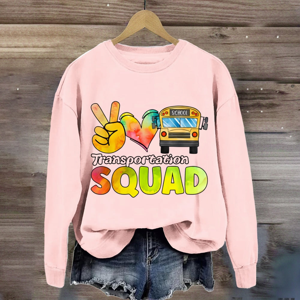School Bus Driver Transportation Squad sweatshirt