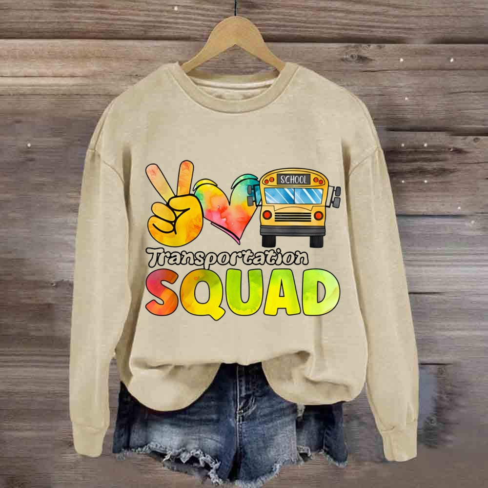 School Bus Driver Transportation Squad sweatshirt