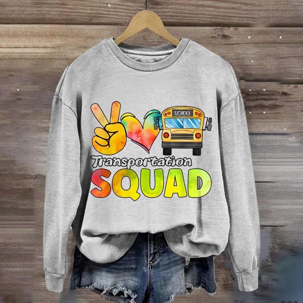 School Bus Driver Transportation Squad sweatshirt