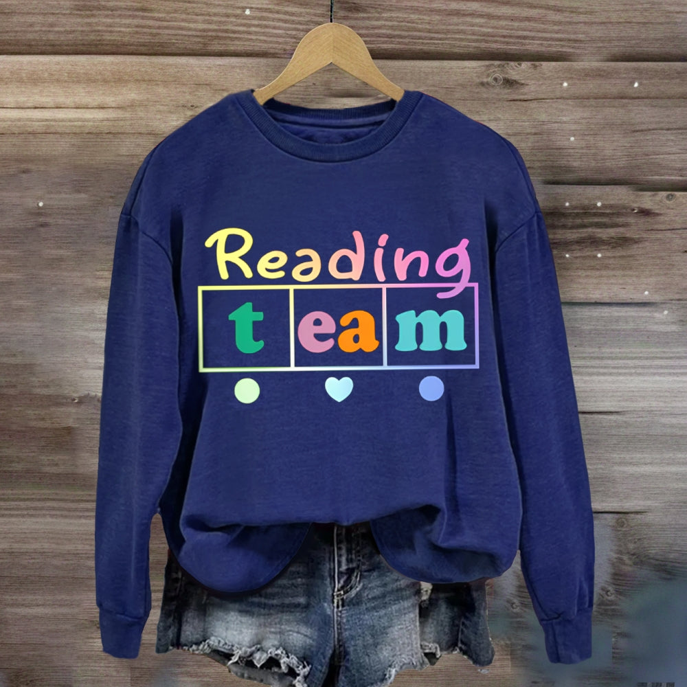 Reading Team Fall In Love With Reading Colorful Fonts sweatshirt