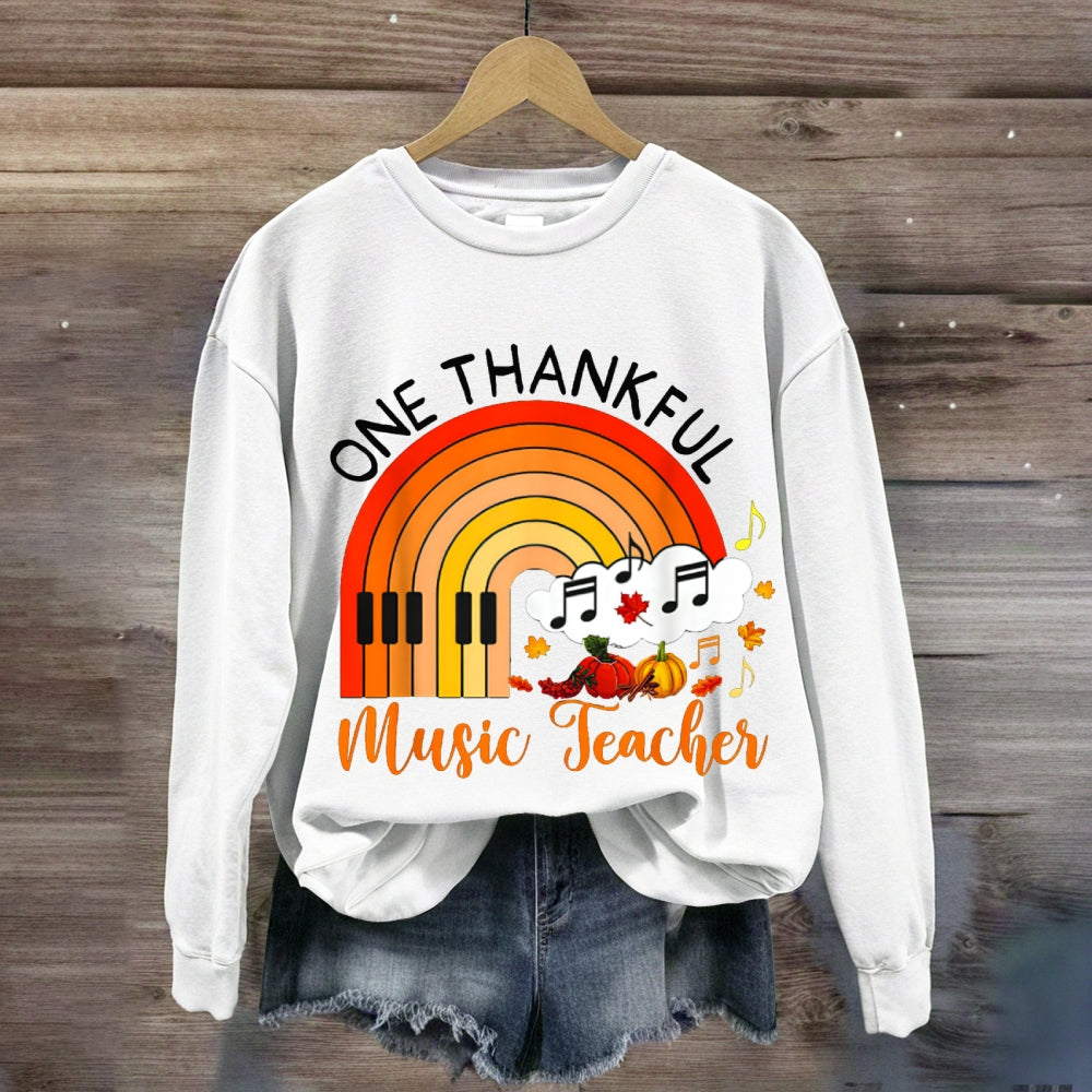 One Thankful Music Teacher Pumpkin sweatshirt