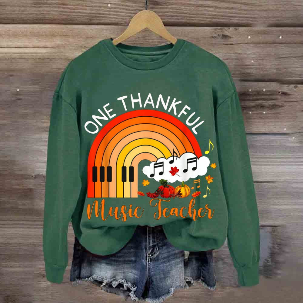 One Thankful Music Teacher Pumpkin sweatshirt