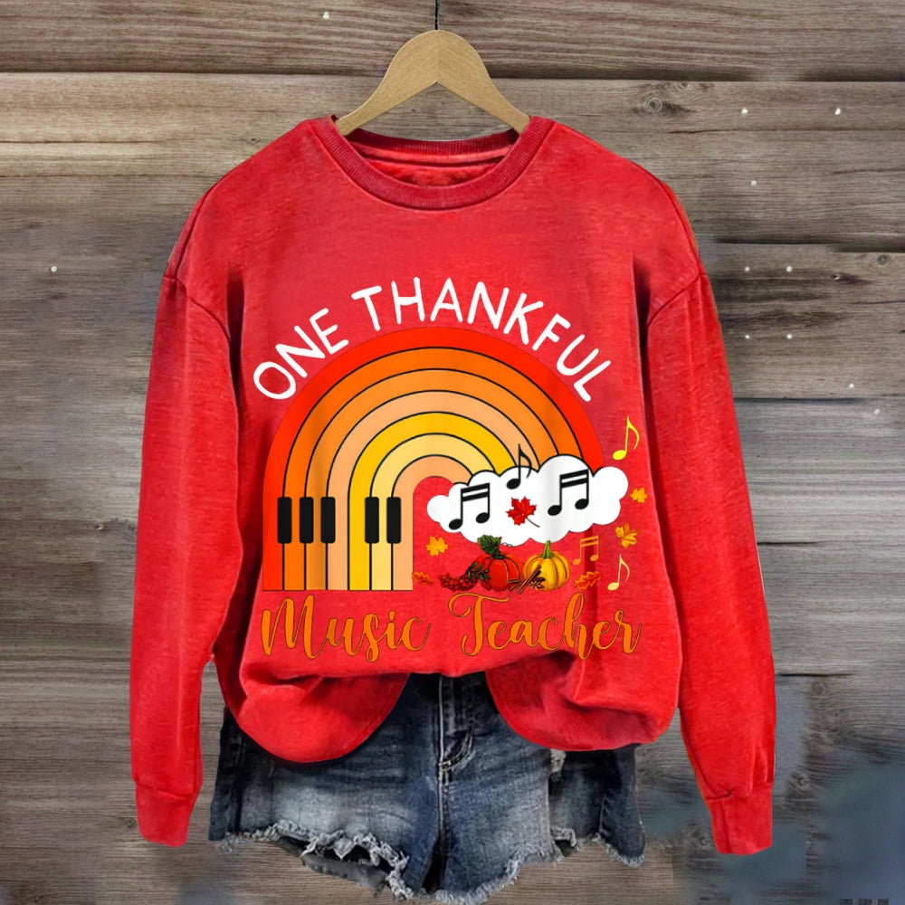 One Thankful Music Teacher Pumpkin sweatshirt