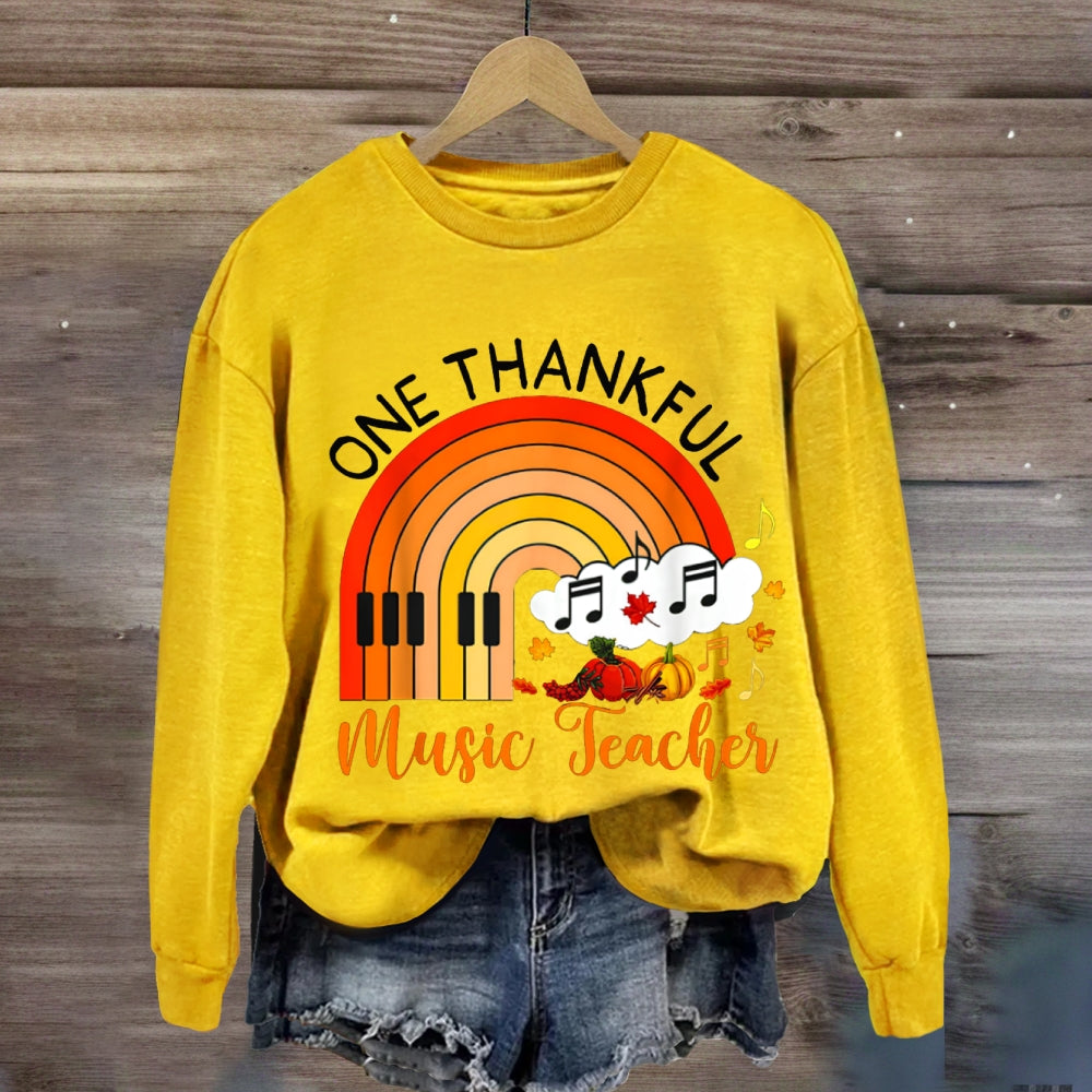 One Thankful Music Teacher Pumpkin sweatshirt