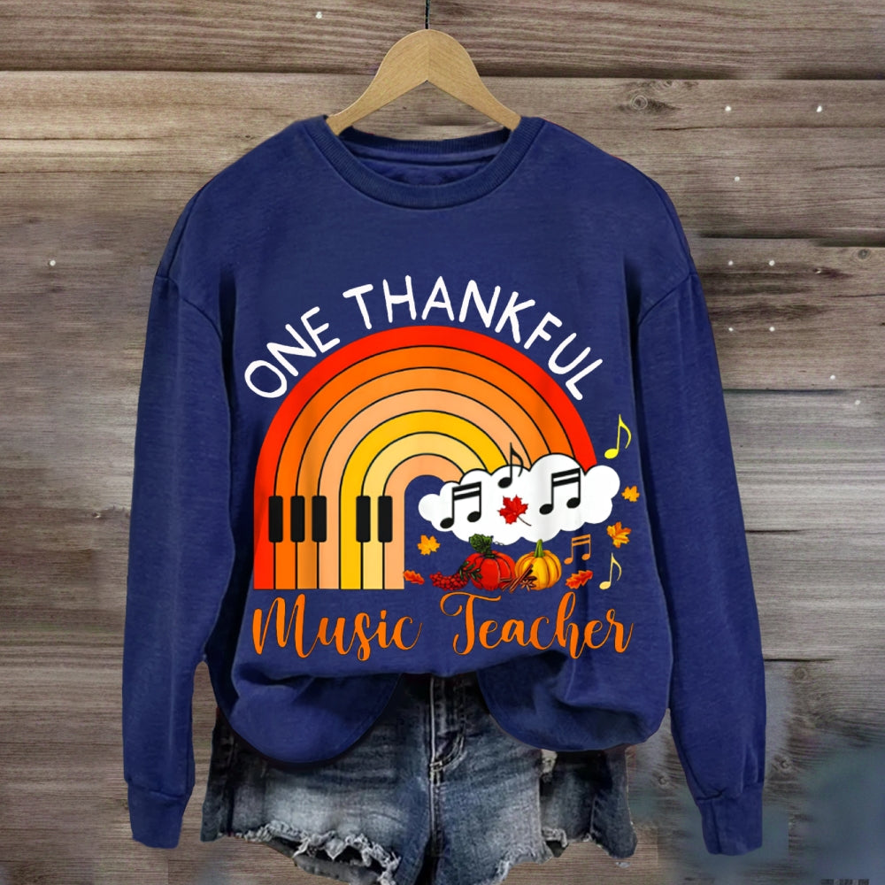 One Thankful Music Teacher Pumpkin sweatshirt