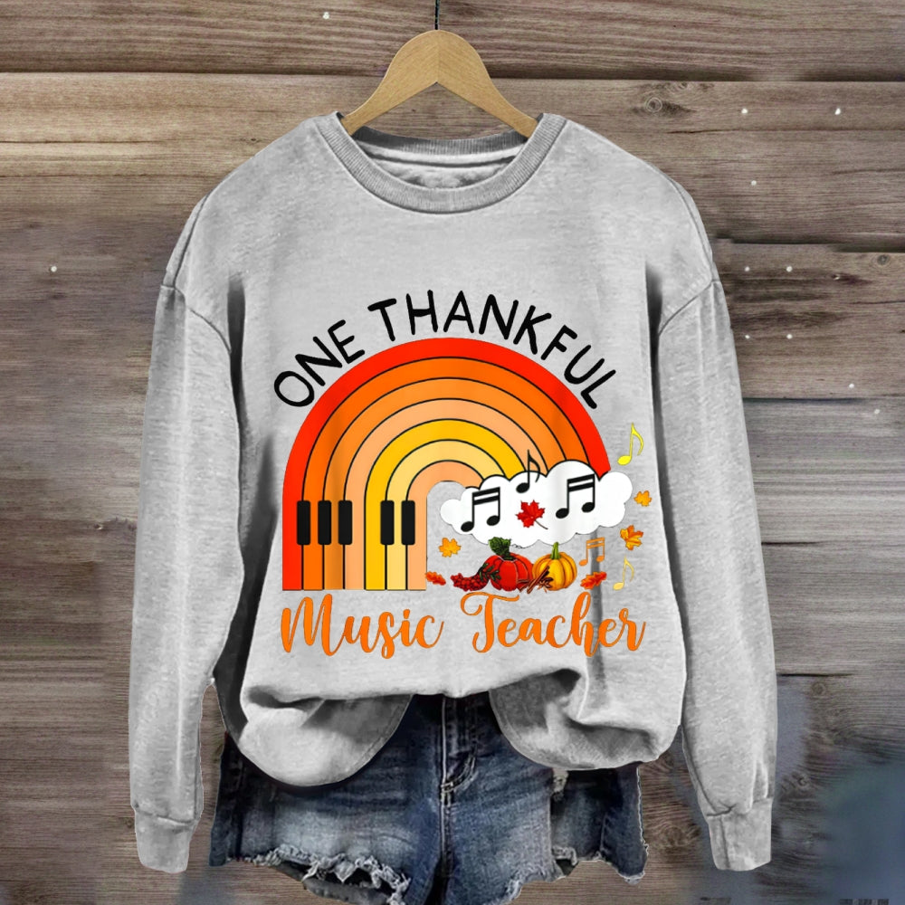 One Thankful Music Teacher Pumpkin sweatshirt