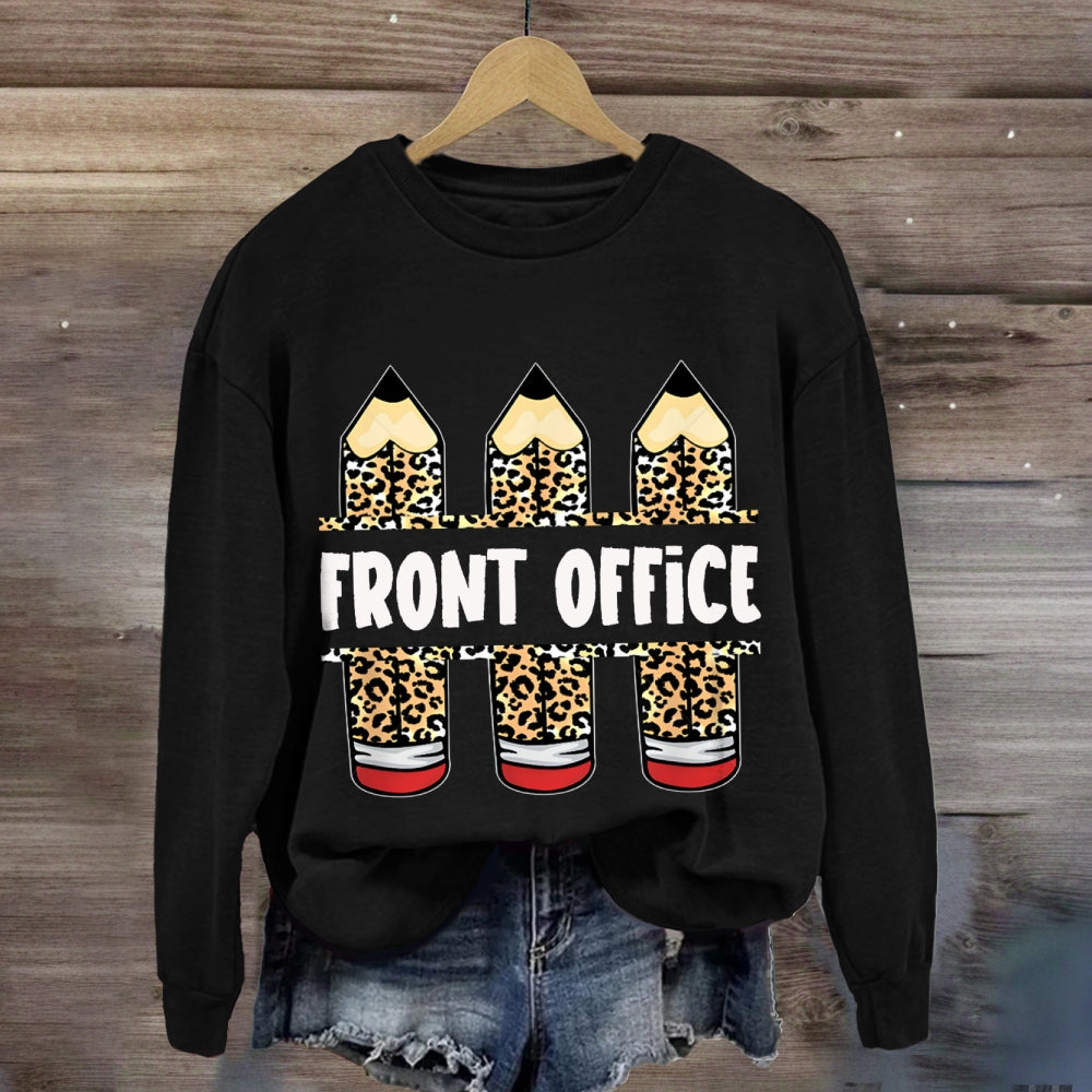 Front Office Leopard Print Pencil sweatshirt