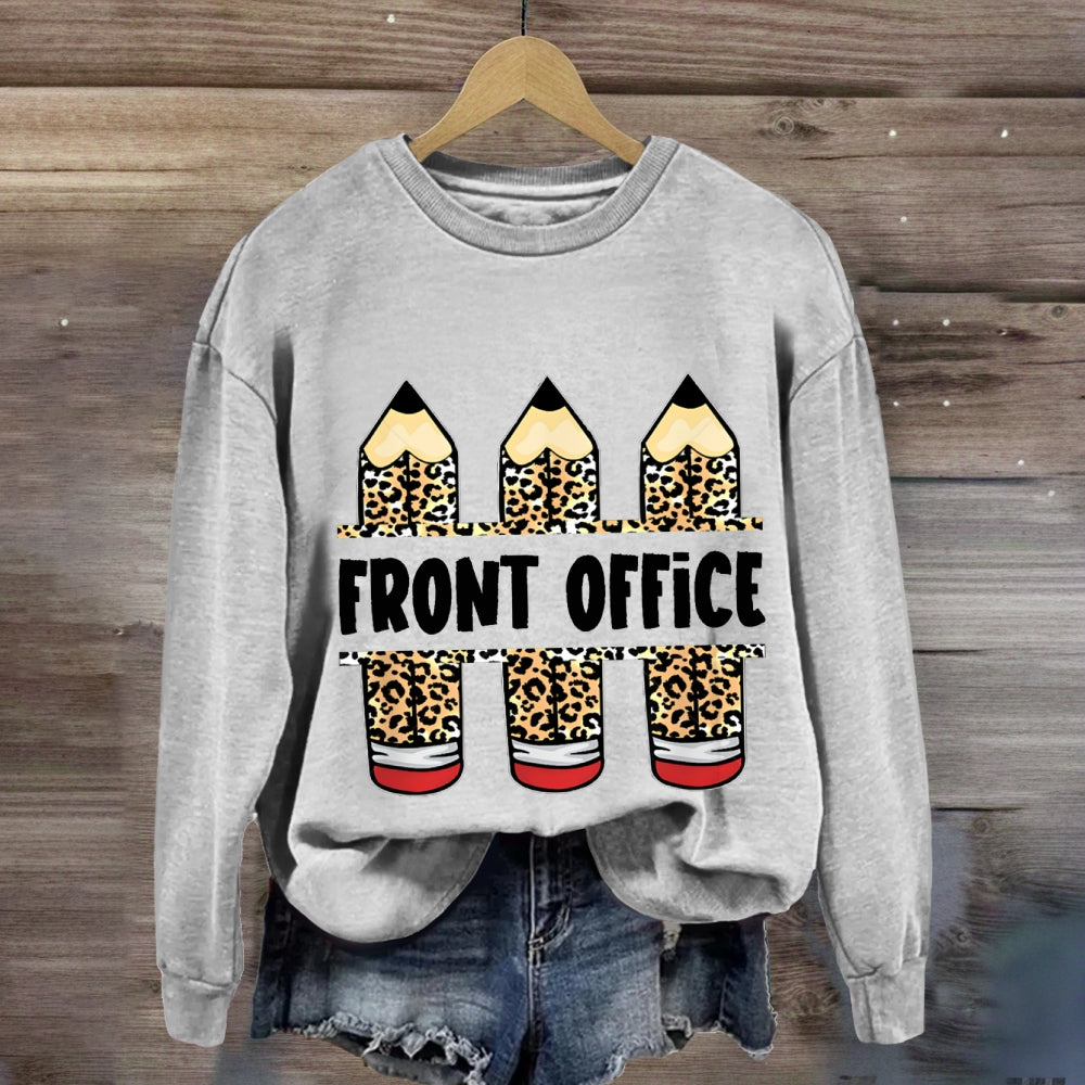 Front Office Leopard Print Pencil sweatshirt