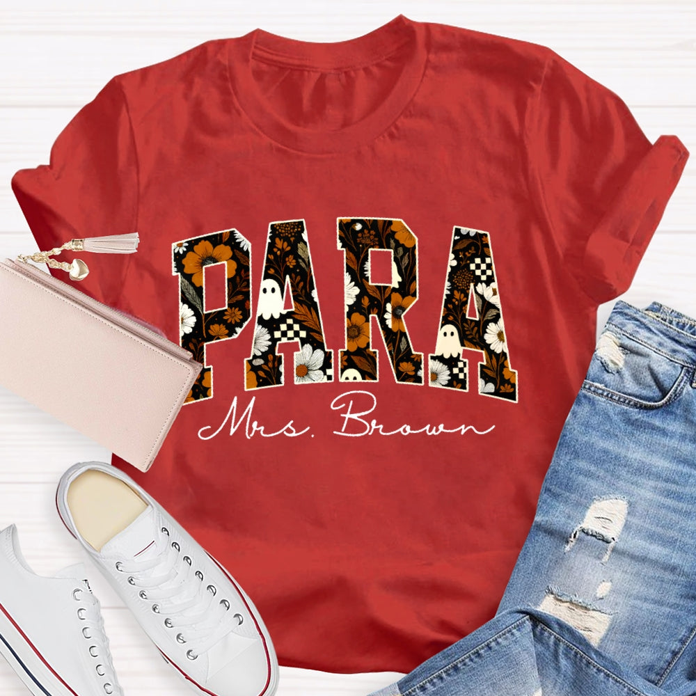 Personalized Name Para Ghost Halloween T-shirt