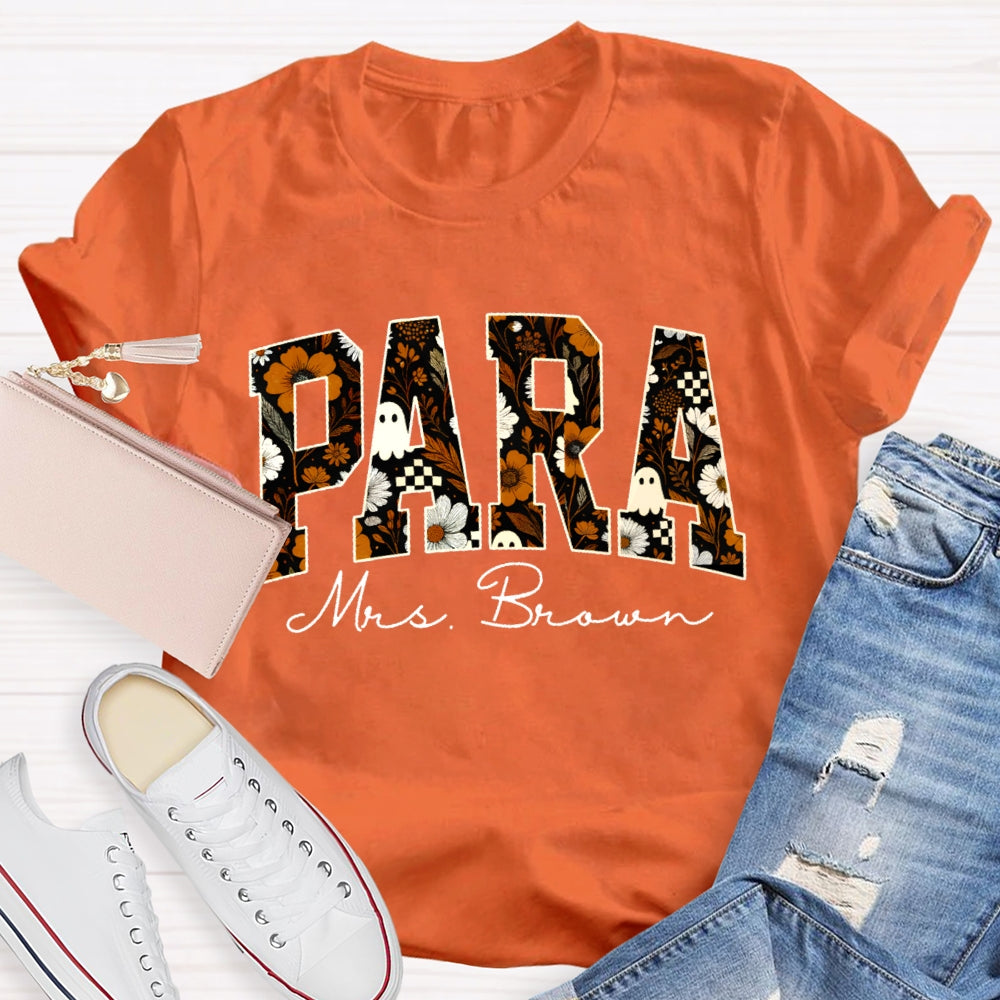 Personalized Name Para Ghost Halloween T-shirt