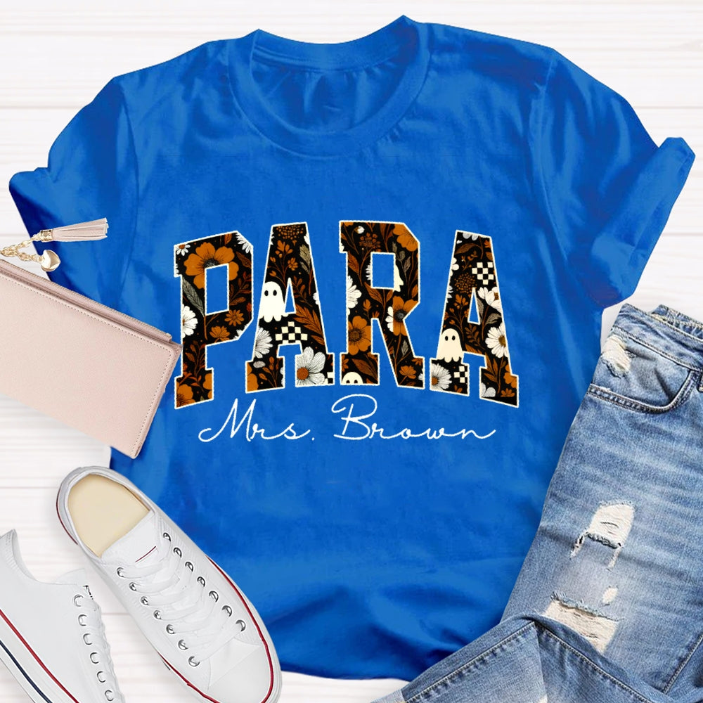 Personalized Name Para Ghost Halloween T-shirt