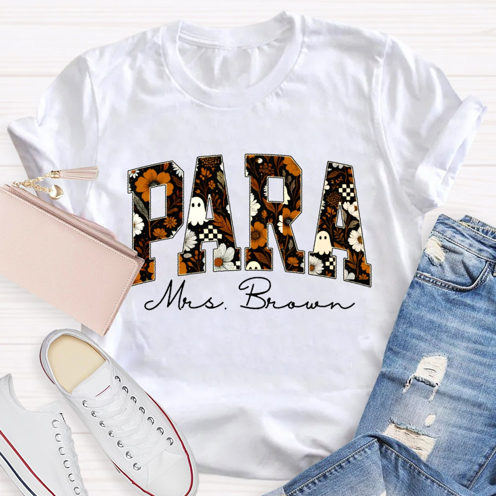Personalized Name Para Ghost Halloween T-shirt