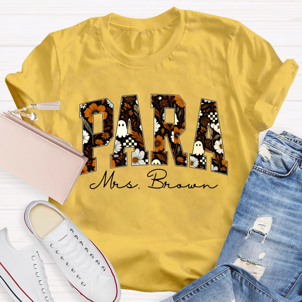 Personalized Name Para Ghost Halloween T-shirt