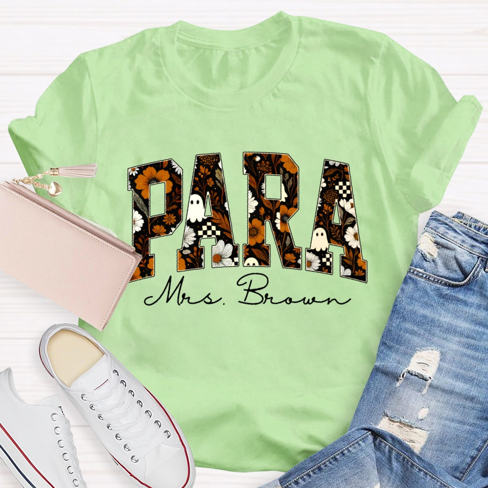 Personalized Name Para Ghost Halloween T-shirt