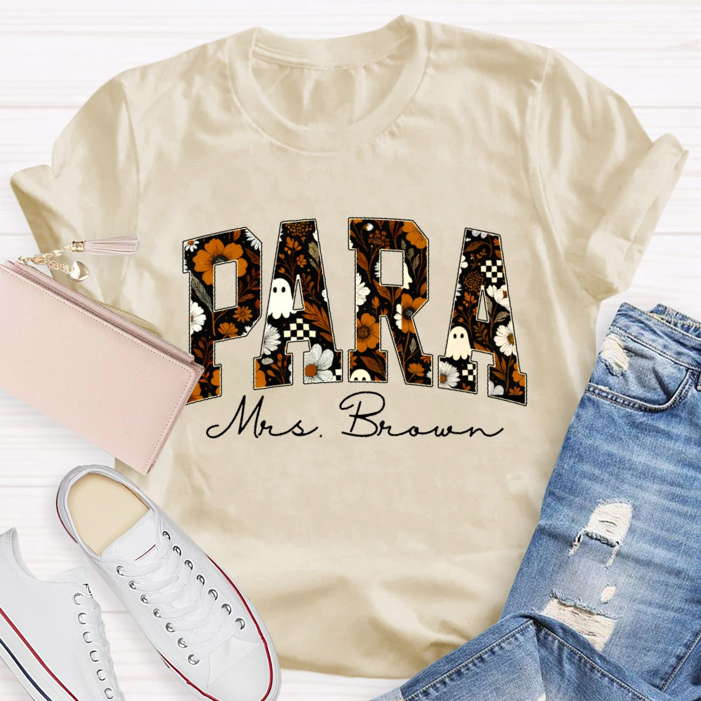 Personalized Name Para Ghost Halloween T-shirt