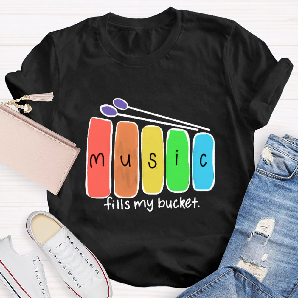 Music Fill My Bucket T-shirt
