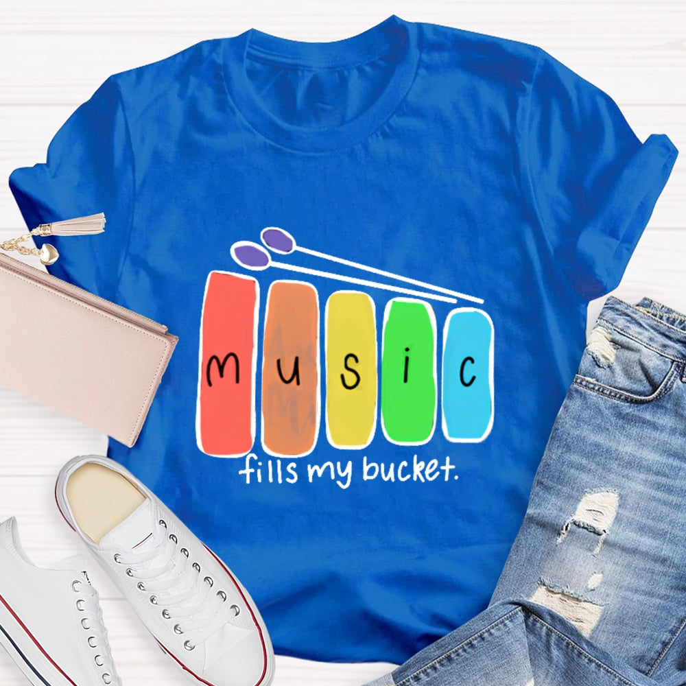 Music Fill My Bucket T-shirt