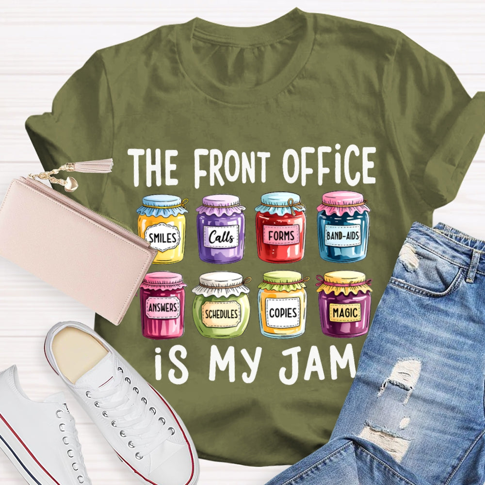 The Front Office Is My Jam Colorful Small Bottles T-shirt