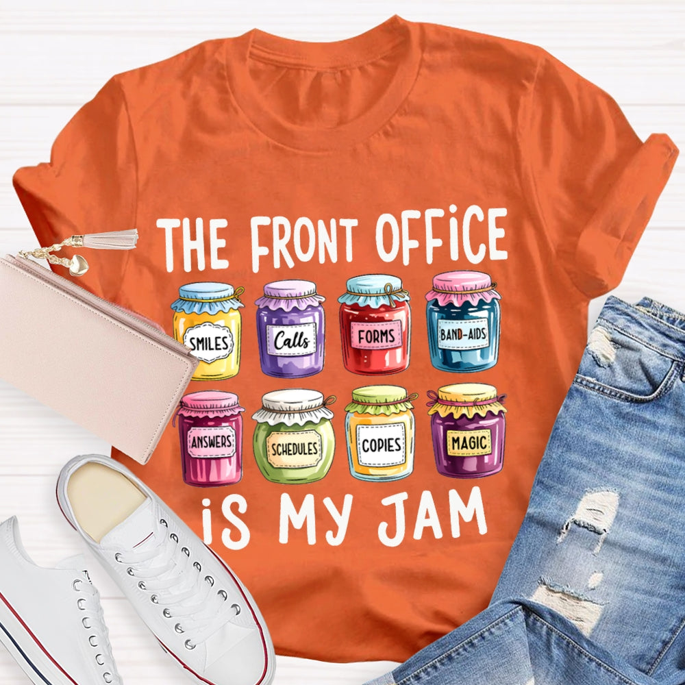 The Front Office Is My Jam Colorful Small Bottles T-shirt
