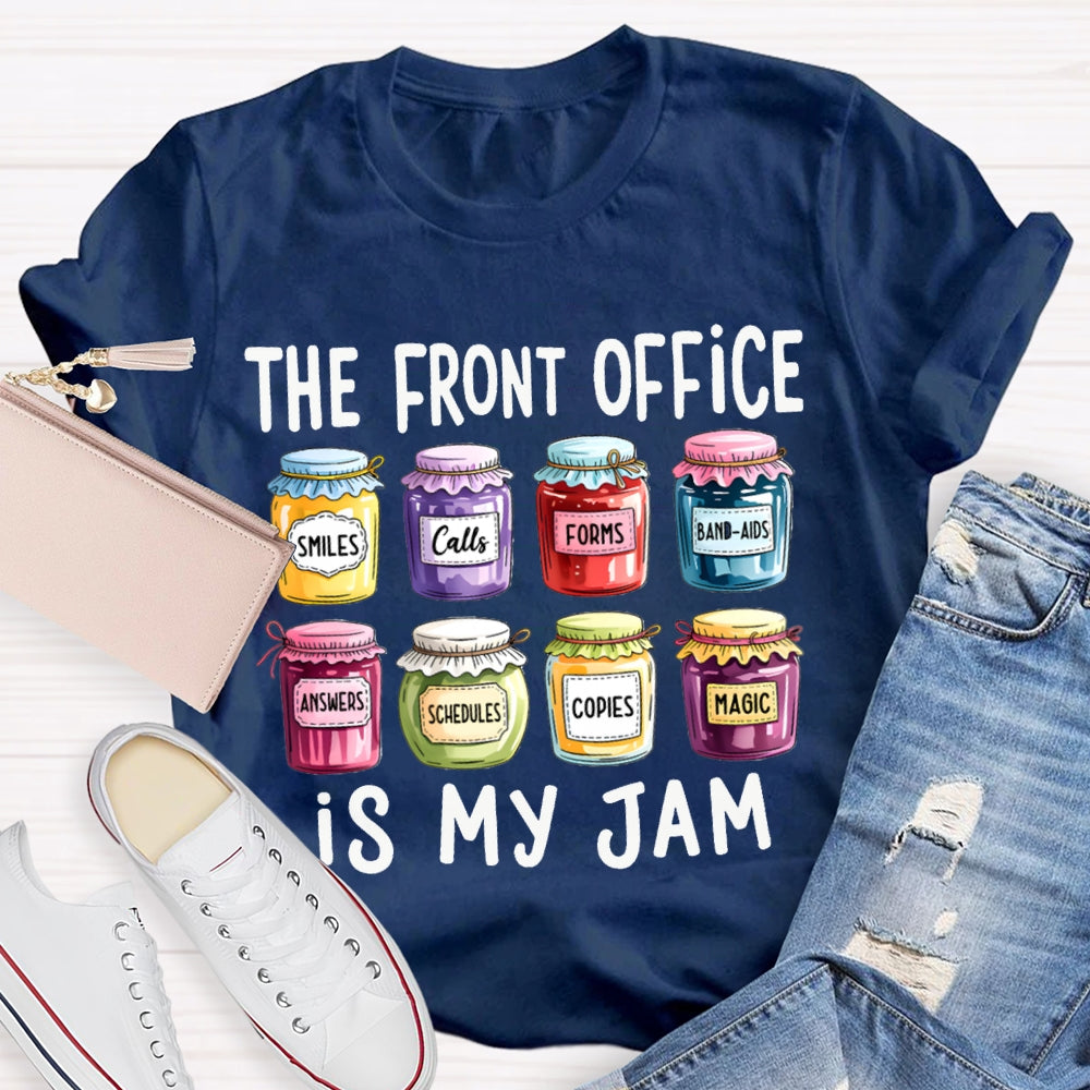 The Front Office Is My Jam Colorful Small Bottles T-shirt
