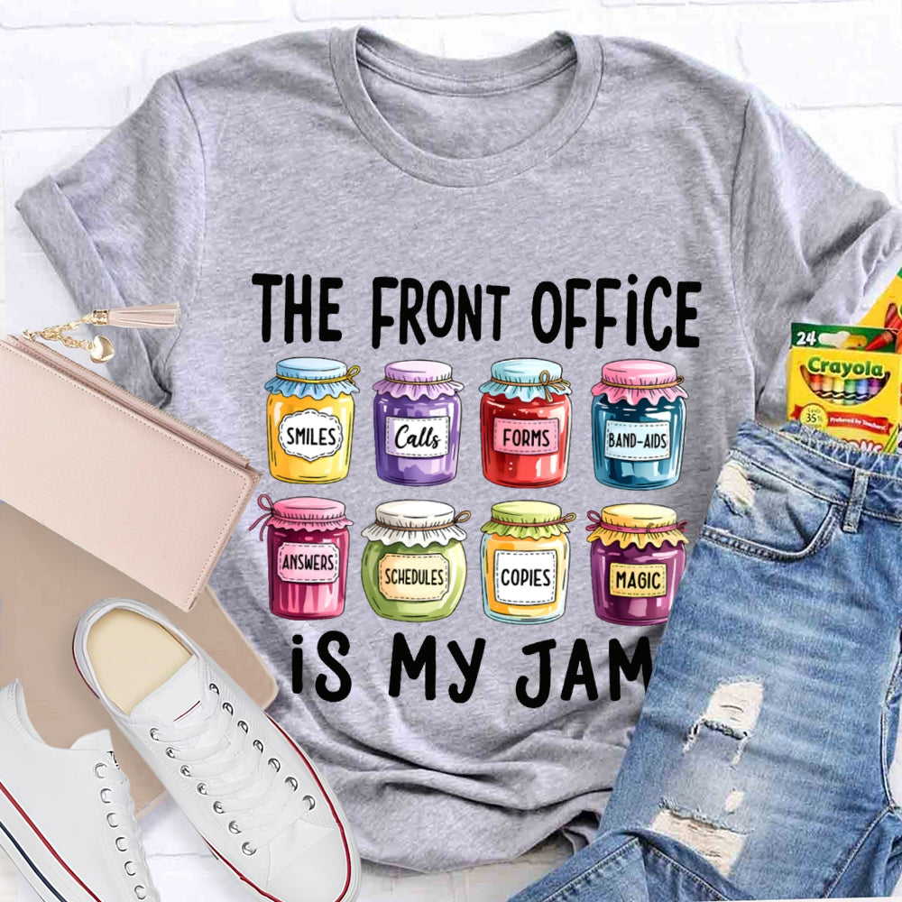 The Front Office Is My Jam Colorful Small Bottles T-shirt