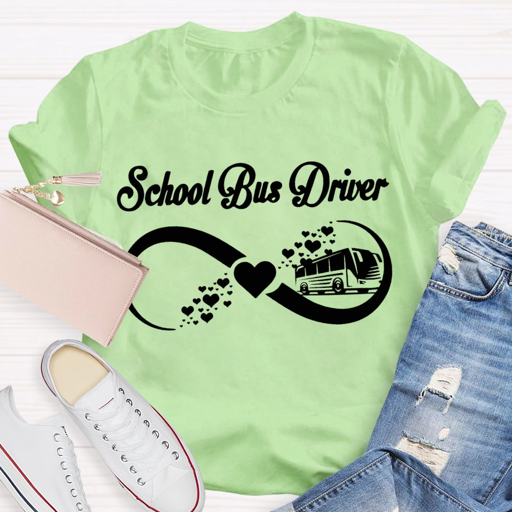 School Bus Driver School Bus And Heart T-shirt