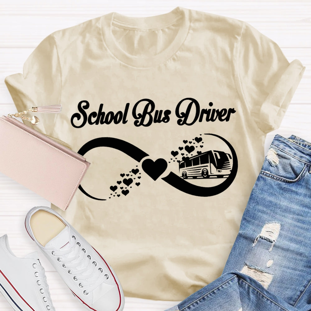 School Bus Driver School Bus And Heart T-shirt