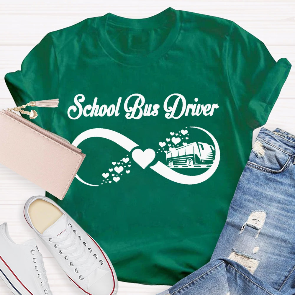 School Bus Driver School Bus And Heart T-shirt