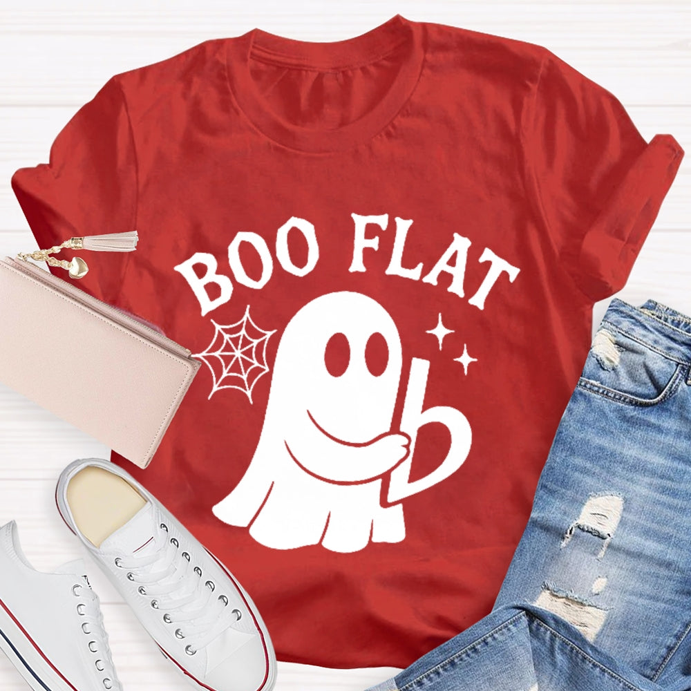 Boo Flat A Cute Little Ghost Halloween T-shirt