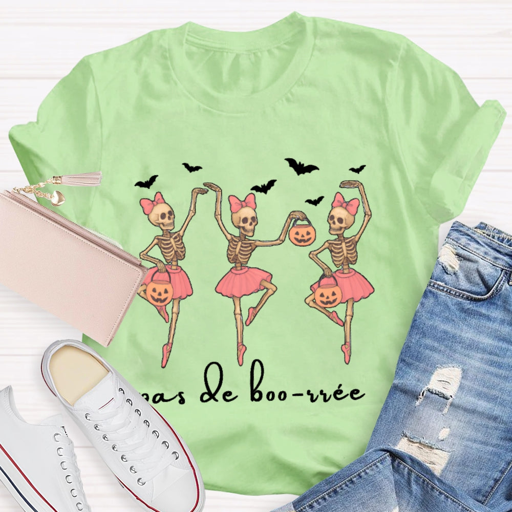 Pas De Boo Rree Ghosts And Pumpkins Halloween T-shirt