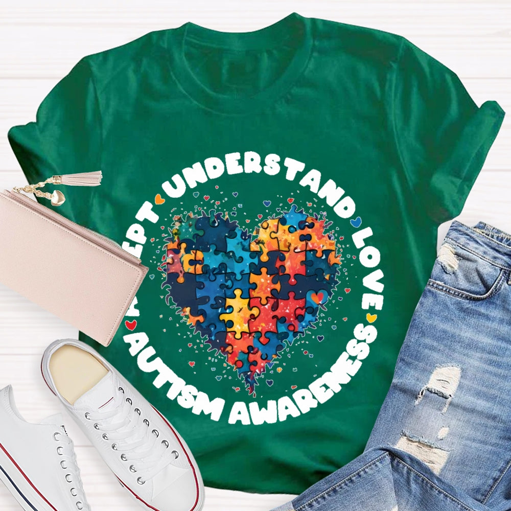 Accept Love Understand Autism T-shirt