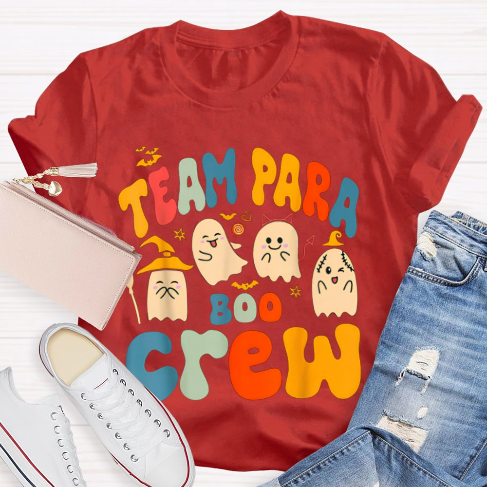 Team Para Boo Crew Four Ghosts Halloween T-shirt