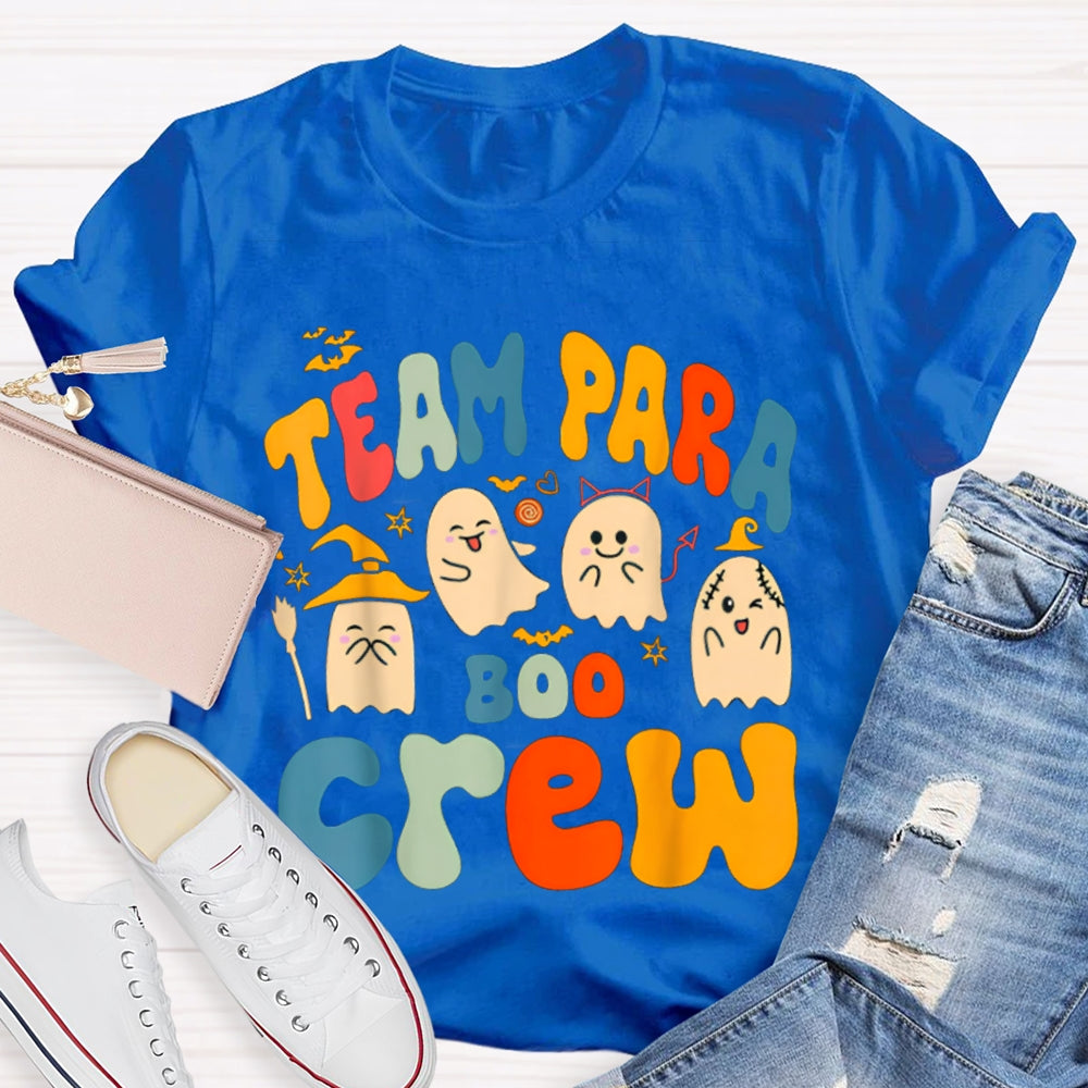 Team Para Boo Crew Four Ghosts Halloween T-shirt