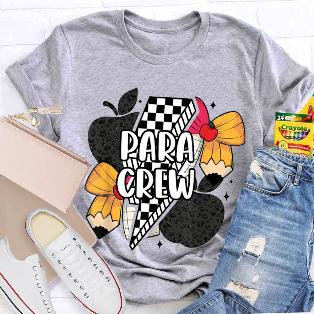 Para Crew Bow Apple And Lightning T-shirt