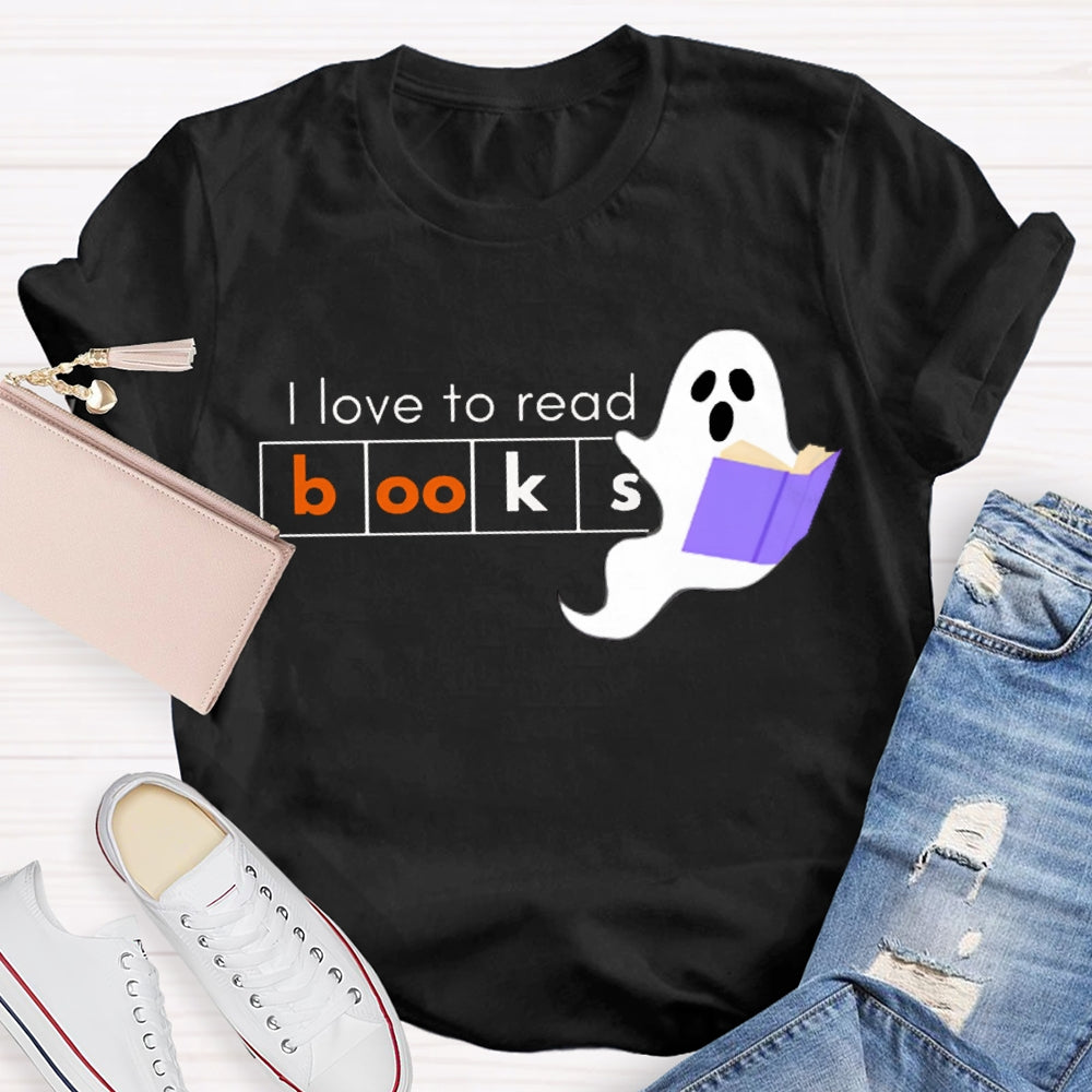 I Love To Read Books Halloween T-shirt