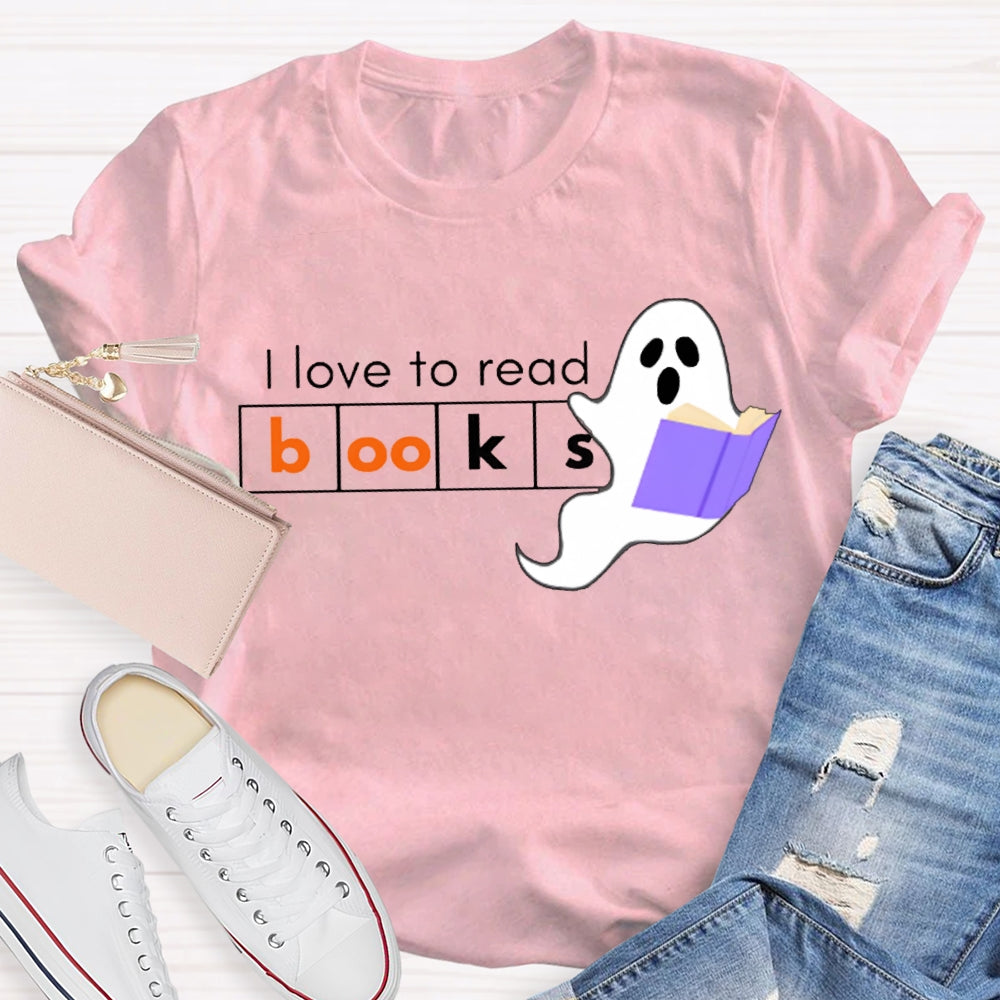 I Love To Read Books Halloween T-shirt