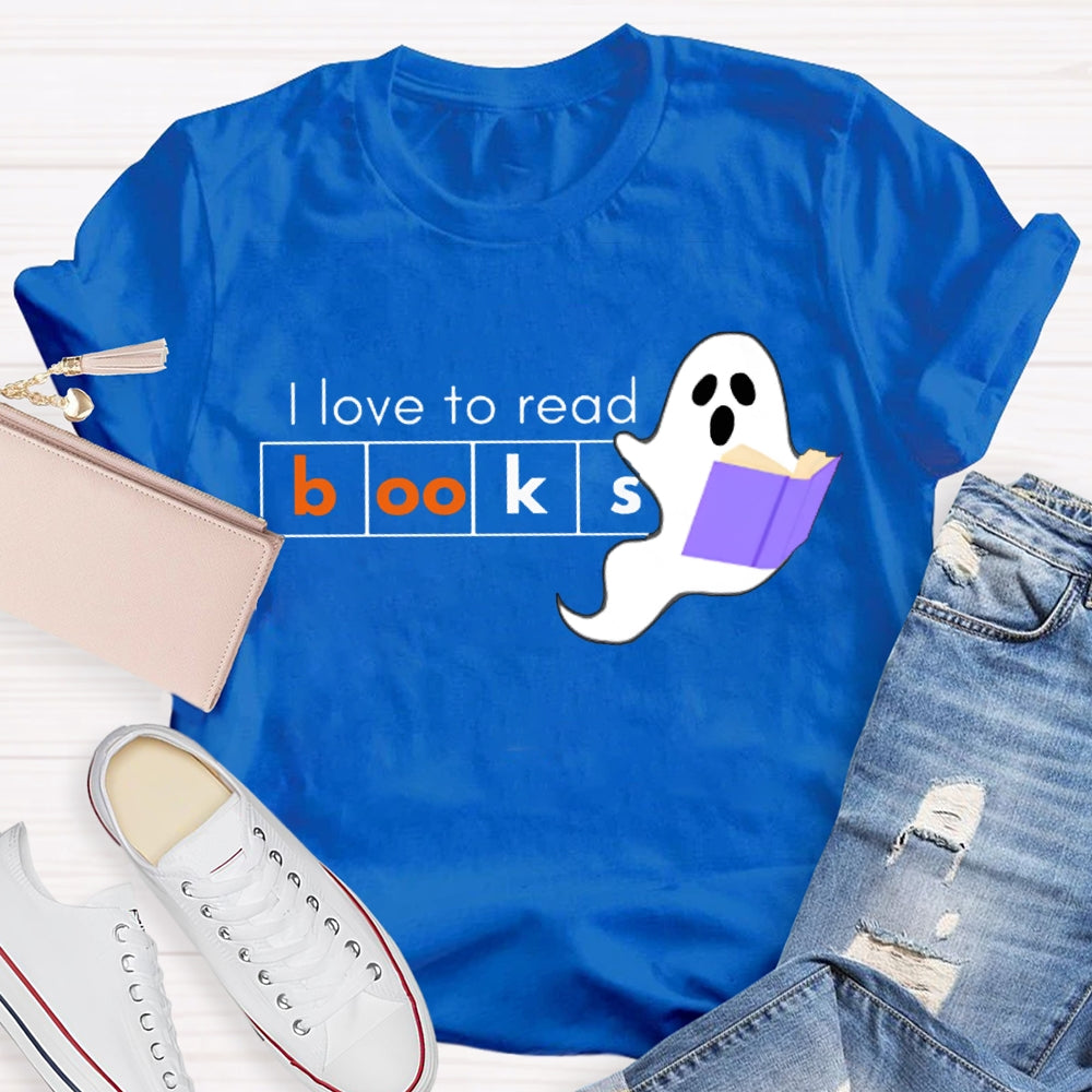 I Love To Read Books Halloween T-shirt