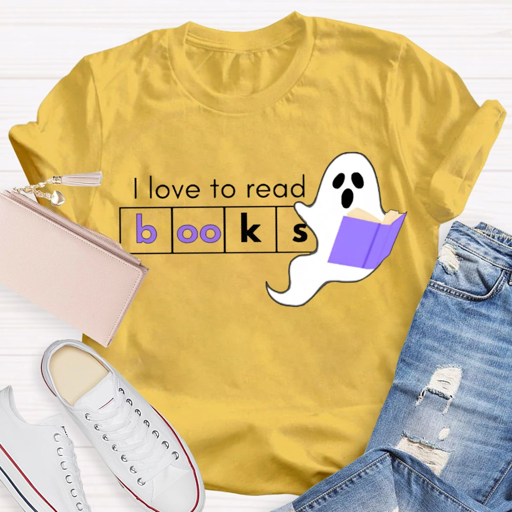 I Love To Read Books Halloween T-shirt