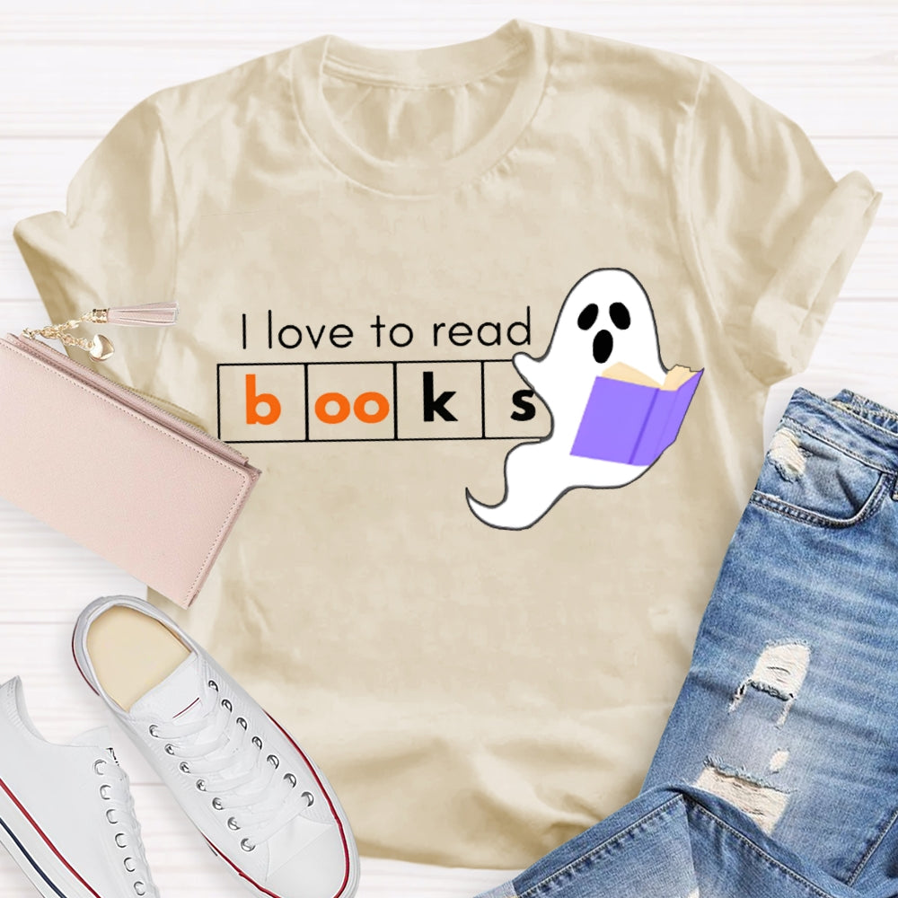 I Love To Read Books Halloween T-shirt