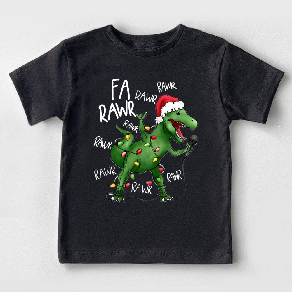 Christmas Dinosaur Singing Toddler T-shirts
