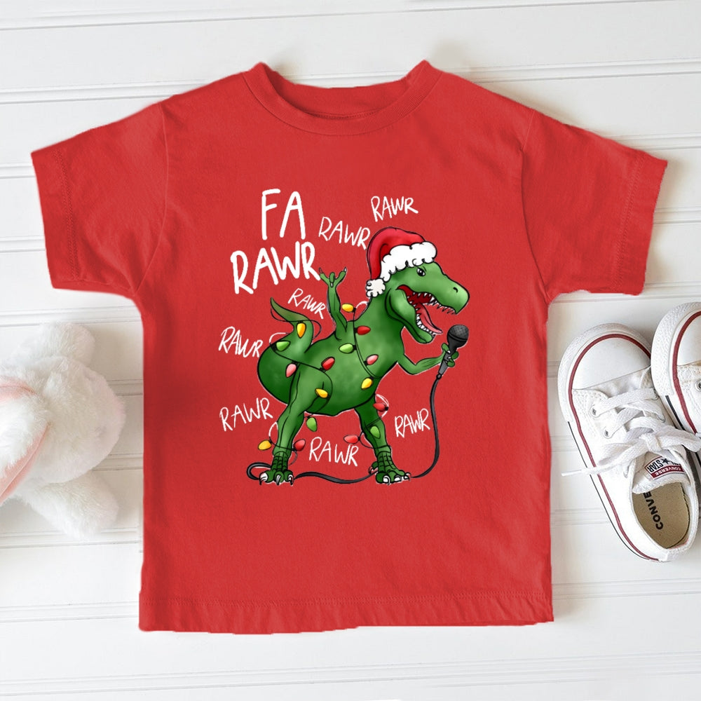 Christmas Dinosaur Singing Toddler T-shirts