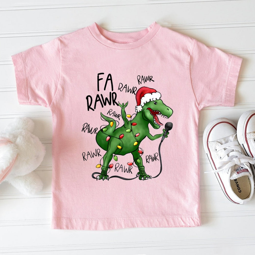 Christmas Dinosaur Singing Toddler T-shirts
