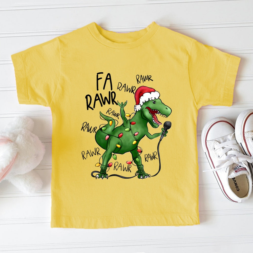 Christmas Dinosaur Singing Toddler T-shirts