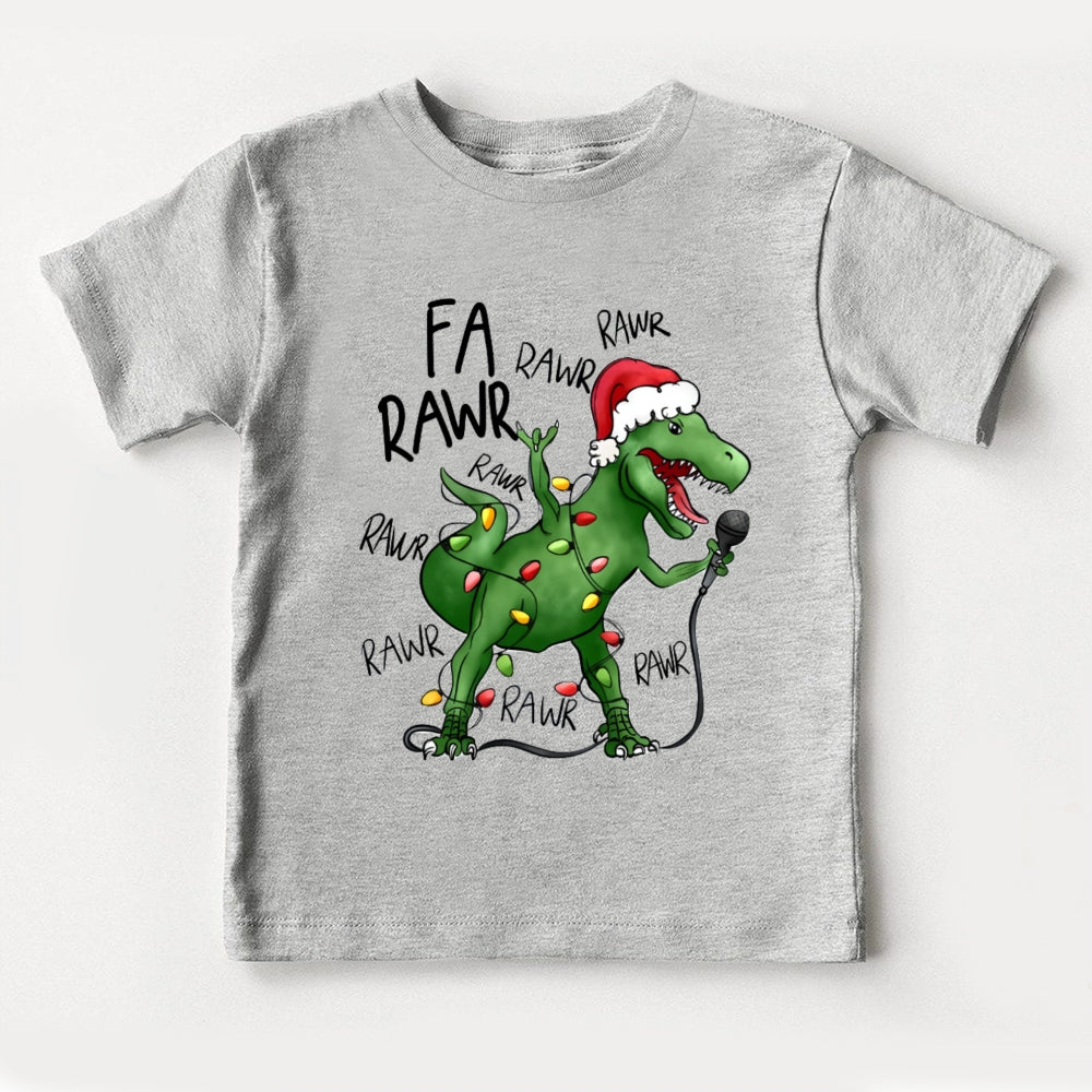 Christmas Dinosaur Singing Toddler T-shirts