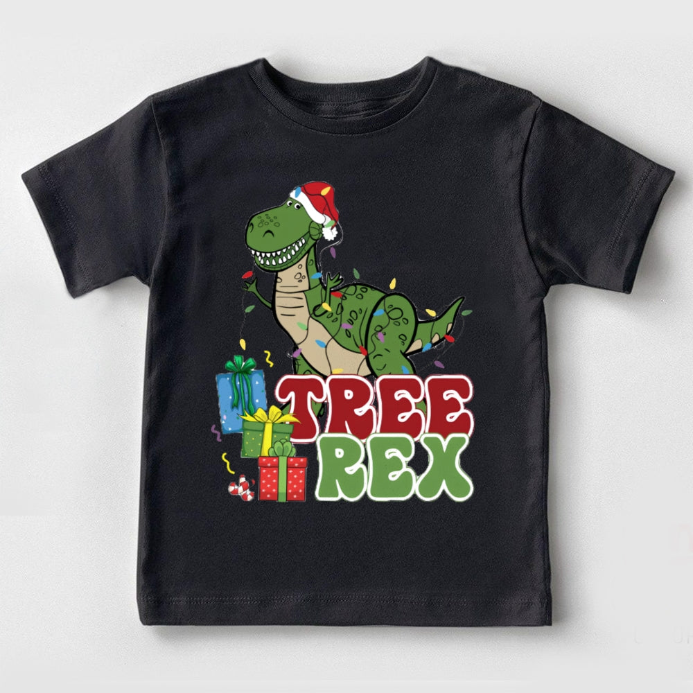 Tree Rex Christmas Dinosaur Toddler T-shirts