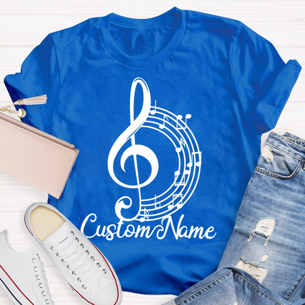 Personalized Name Musical Note T-shirt