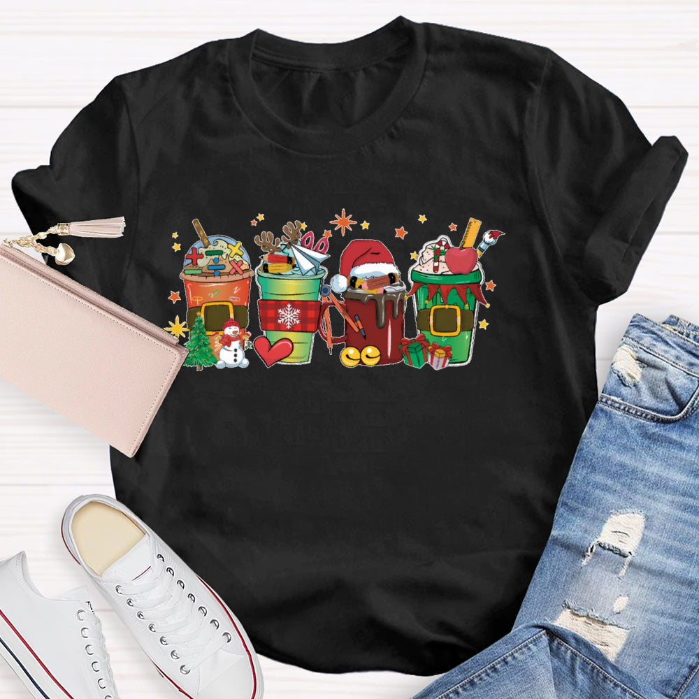 Teacher Christmas Pattern T-shirt