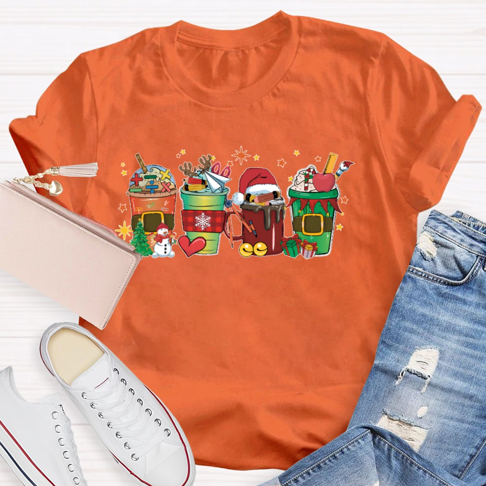 Teacher Christmas Pattern T-shirt