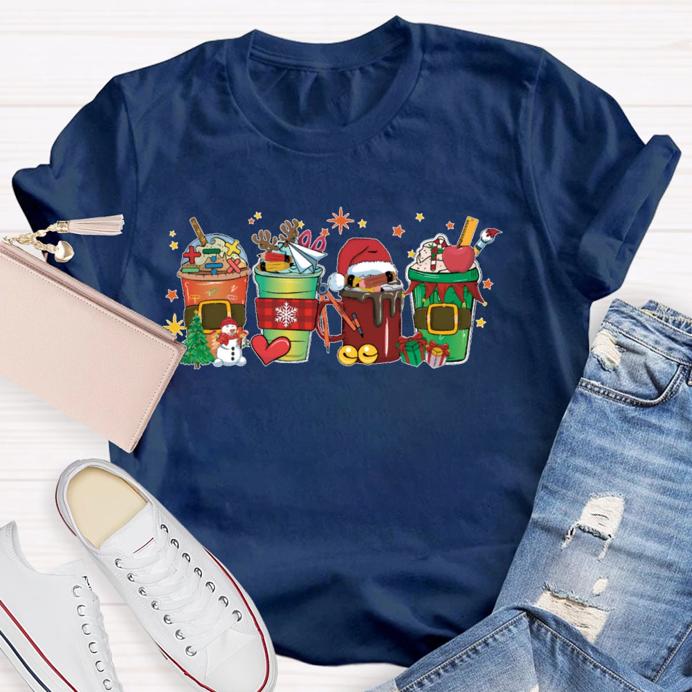 Teacher Christmas Pattern T-shirt